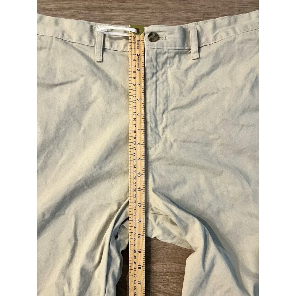 Eddie Bauer Men's Beige Cotton Chino Shorts Flat Front Pockets Size 40 0087